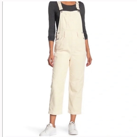 Madewell Pants - Madewell Cream Corduroy Overalls